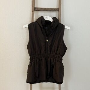 Three Hearts Black Puffer Vest